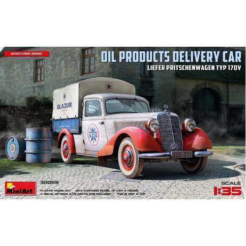 MiniArt 1/35 Liefer Pritschenwagen Typ 170V Oil Products Delivery Car Plastic Model Kit