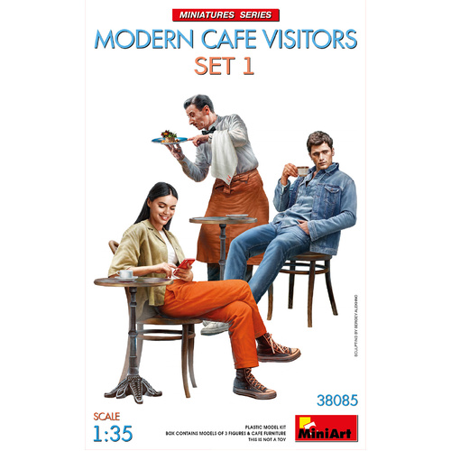 MiniArt 1/35 Modern Cafe Visitors Set #1 Plastic Model Kit