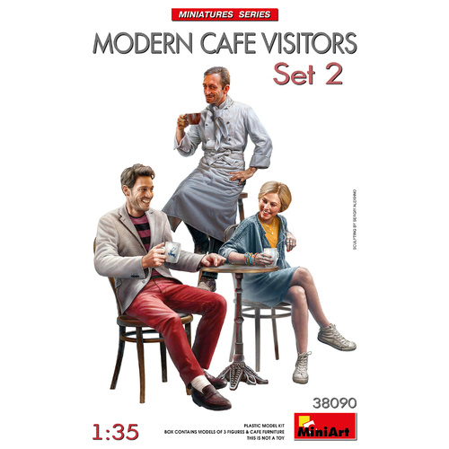 MiniArt 1/35 Modern Cafe Visitors Set #2 Plastic Model Kit