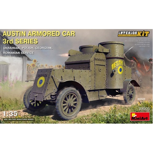 MiniArt 1/35 Austin Armored Car 3rd Series: Ukrainian. Polish. Georgian. Romanian Service. Interior Kit Plastic Model Kit