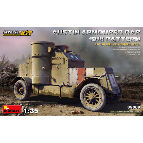 MiniArt 1/35 Austin Armoured Car 1918 Pattern. British Service. Western Front . Interior Kit Plastic Model Kit