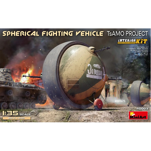 MiniArt 1/35 Spherical Fighting Vehicle (TsAMO Project).Interior Kit Plastic Model Kit