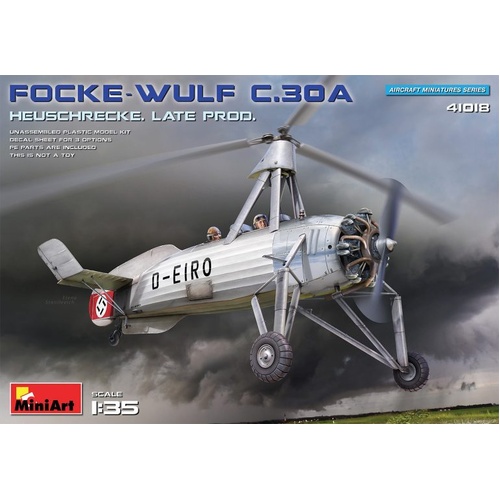MiniArt 1/35 Focke-Wulf FW C.30A Heuschrecke. Late Prod Plastic Model Kit