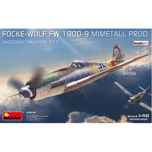 MiniArt 1/48 Focke-Wulf Fw 190D-9. Mimetall Prod. Basic Kit. Jagdgeschwader 301 Plastic Model Kit