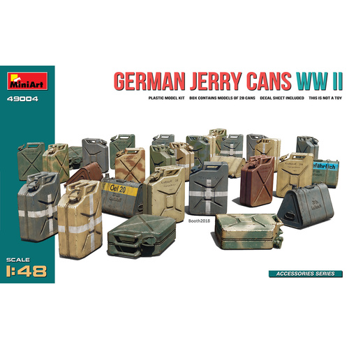 MiniArt 1/48 German Jerry Cans WW2 Plastic Model Kit