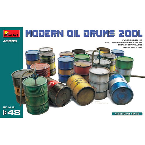 MiniArt 1/48 'Modern Oil Drums (200l) Plastic Model Kit