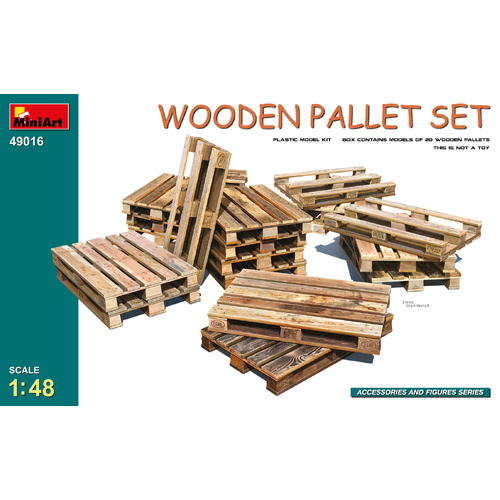 MiniArt 1/48 Wooden Pallet Set Plastic Model Kit