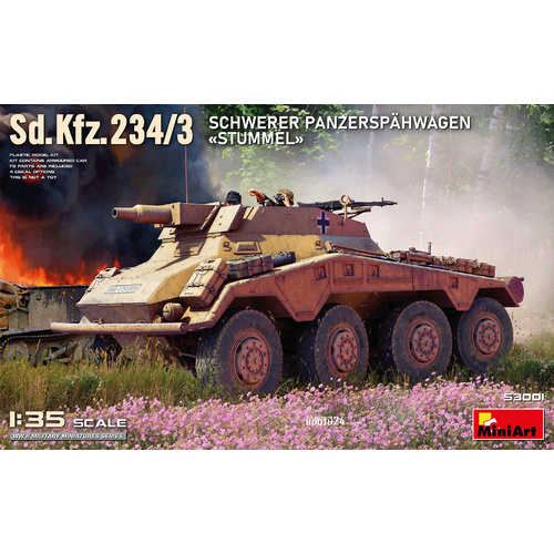 MiniArt 1/35 Sd.Kfz.234/3 Schwerer Panzersp?hwagen «Stummel» Plastic Model Kit