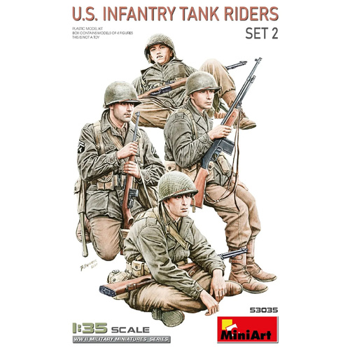 MiniArt 1/35 U.S. Infantry Tank Riders. Set 2 Plastic Model Kit