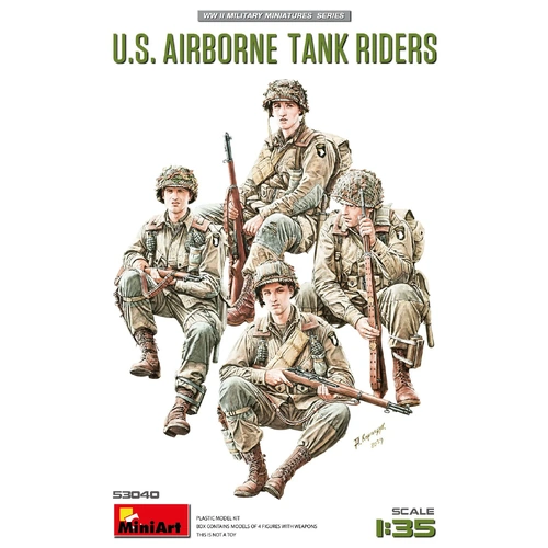 MiniArt 1/35 U.S. Airborne Tank Riders Plastic Model Kit