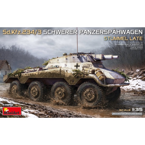 MiniArt 1/35 Sd.Kfz.234/3 Schwerer Panzersp?hwagen «Stummel» Late Plastic Model Kit