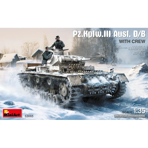 MiniArt 1/35 Pz.Kpfw.III Ausf. D/B with Crew Plastic Model Kit
