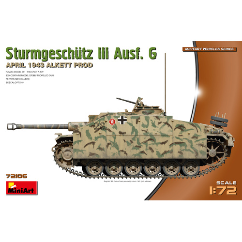 MiniArt 1/72 StuG III Ausf. G April 1943 Prod. Plastic Model Kit