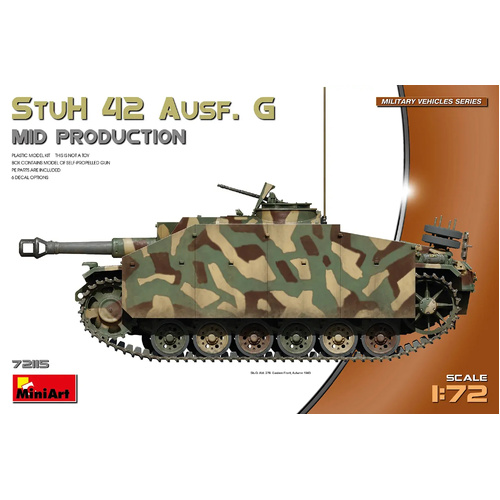 MiniArt 1/72 StuH 42 Ausf. G Mid Prod  Plastic Model Kit