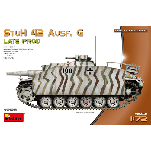 MiniArt 1/72 StuH 42 Ausf. G Late Prod Plastic Model Kit