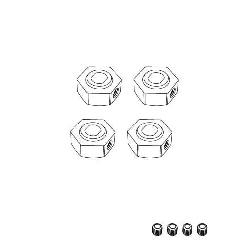 MJX Wheel Hex Adapters (4 pcs) [14207/14208]