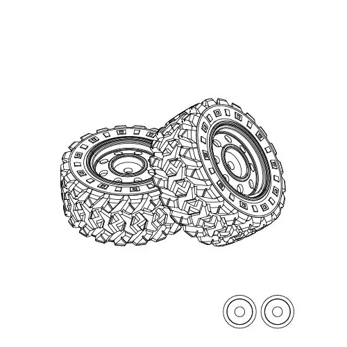 MJX Rubber Tyres (2pcs) [14301]