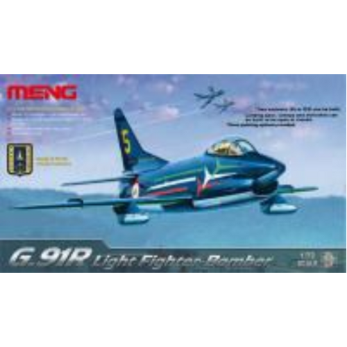 Meng 1/72 G.91R Light Fighter-Bomber Without Badge of FRECCE Tricolori Plastic Model Kit
