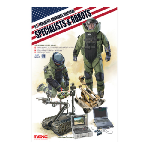 Meng 1/35 U.S. Explosive Ordnance Disposal Specialists & Robots Plastic Model Kit