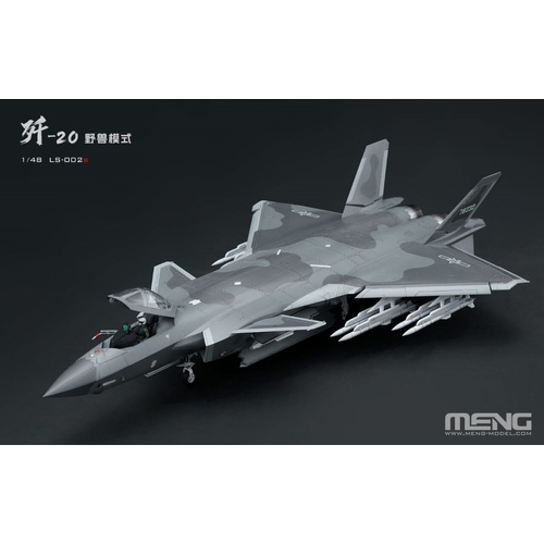 Meng 1/48 Chinese J-20 Stealth Fighter Beast Mode Plastic Model Kit