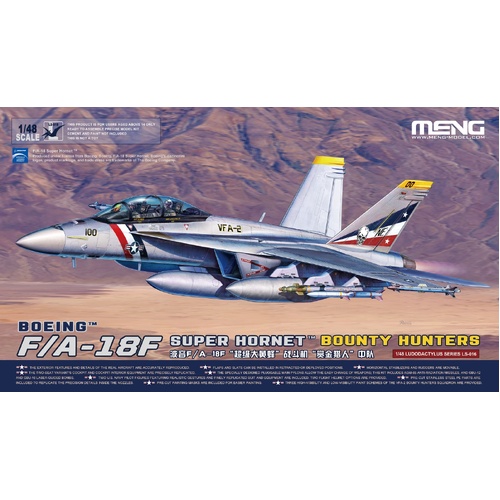Meng 1/48 Boeing F/A-18F Super Hornet Bounty Hunters Plastic *Aus Decals* Model Kit