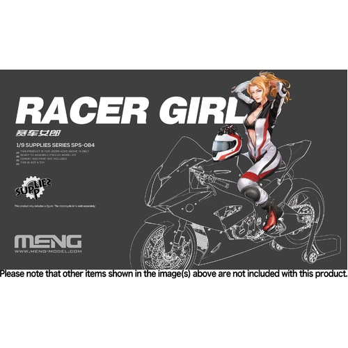 Meng 1/9 Racer Girl Plastic Model Kit