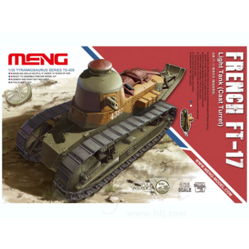 Meng 1/35 French FT-17 Light Tank (Cast Turret) Plastic Model Kit