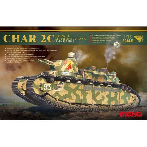 Meng 1/35 French Super Heavy Tank Char 2C Plastic Model Kit