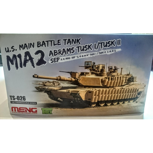 Meng 1/35 U.S. Main Battle Tank M1A2 SEP Abrams TUSK I/TUSK II Plastic Model Kit