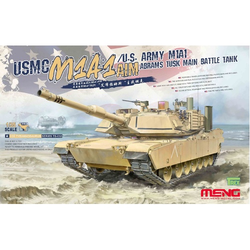 Meng 1/35 Abrams M1A1 AIM / M1A1 TUSK USMC/US Army Main Battle Tank Plastic Model Kit