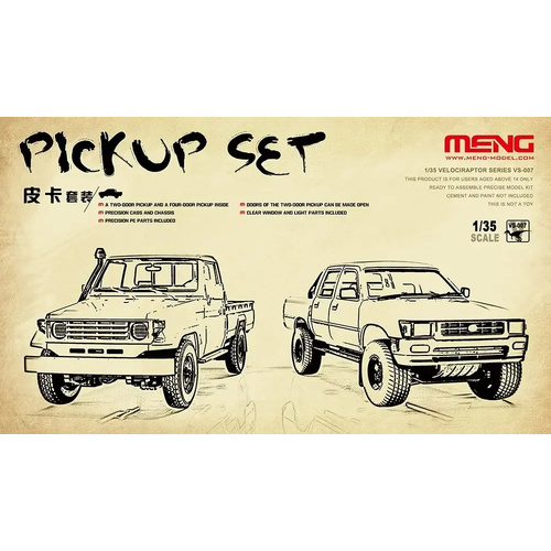 Meng 1/35 Pickup Set Plastic Model Kit