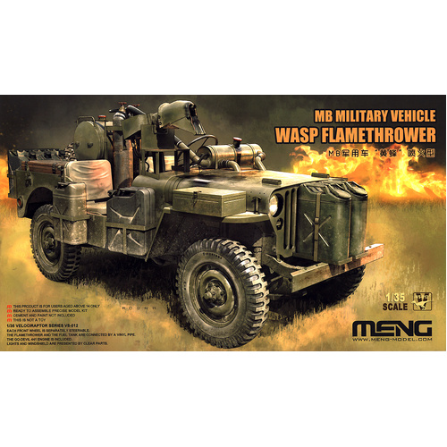 Meng 1/35 MB Military Vehicle Wasp Flamethrower Plastic Model Kit