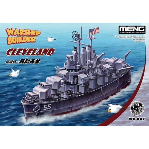 Meng Warship Builder Cleveland (Cartoon Model) Plastic Model Kit