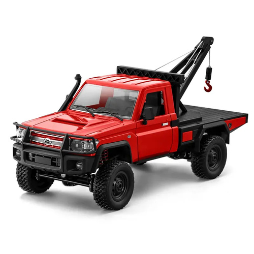 MN Models 1/12 Toyota LC79 4WD RC Crawler Red w/Crane Attachment