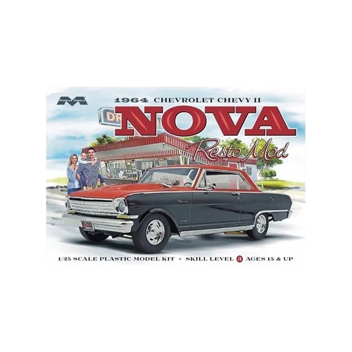 Moebius 1/25 1965 Chevy II Nova Resto Mod Plastic Model Kit