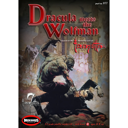 Moebius 1/8 Dracula Meets the Wolfman - Frazetta Plastic Model Kit
