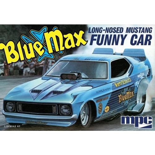 MPC 1/25 Blue Max Long Nose Mustang Funny Car Plastic Model Kit