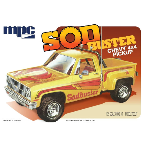 MPC 1/25 1981 Chevy Stepside Pickup Sod Buster Plastic Model Kit