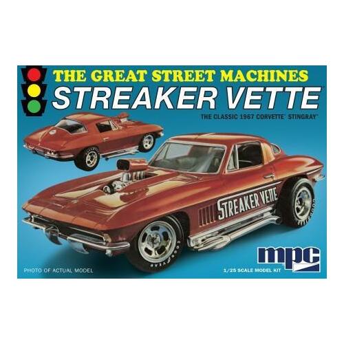 MPC 1/25 1967 Chevy Corvette Stingray "Streaker Vette" Plastic Model Kit