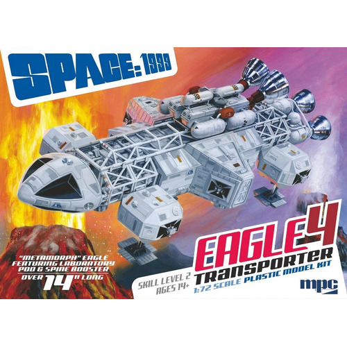 MPC 1/72 14" Space:1999 Eagle 4 featuring Lab Pod & Spine Booster Plastic Model Kit