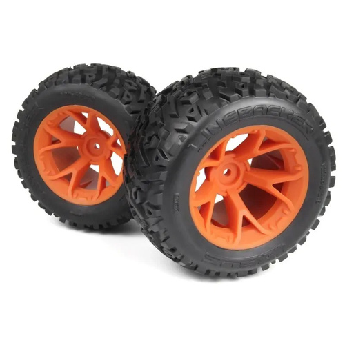 Maverick Mounted Linebacker Tire on MT Wheel (Orange/2pcs) [150681]