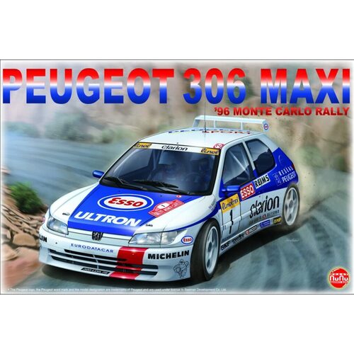 NuNu 1/24 Peugeot 306 Maxi '96 Monte Carlo Ver. Plastic Model Kit