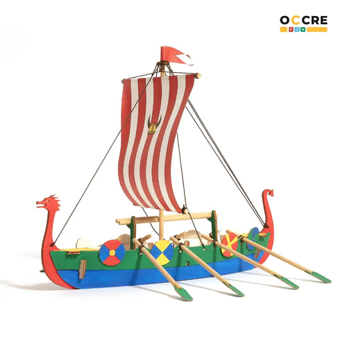 OcCre Fun Viking Ship Model Kit for Kids