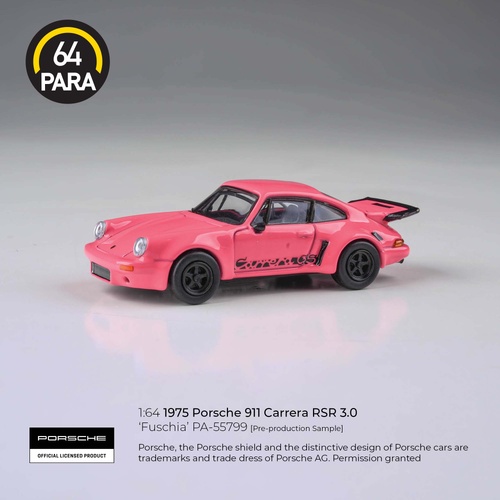 Para64 1/64 1974 Porsche 911 Carrera RSR 3.0 Fuschia LHD Diecast Model Car
