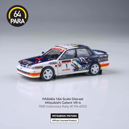 Para64 1/64 Mitsubishi Galant VR-4 1993 Indonesia Rally RHD Diecast Model Car