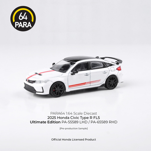Para64 1/64 2025 Honda Civic Type RUltimate Edition RHD Diecast Model Car