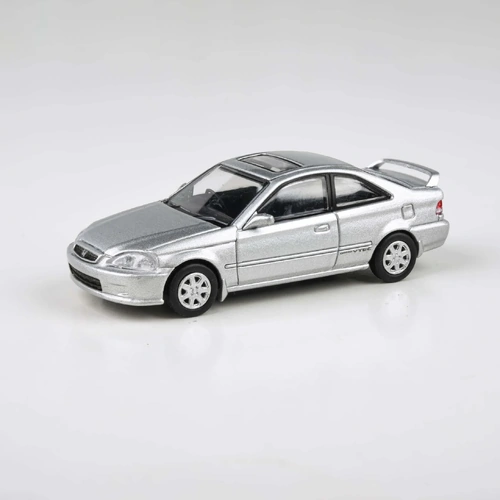Para64 1/64 1999 Honda Civic EM1 Vogue Silver Metallic w/wing Diecast Model Car