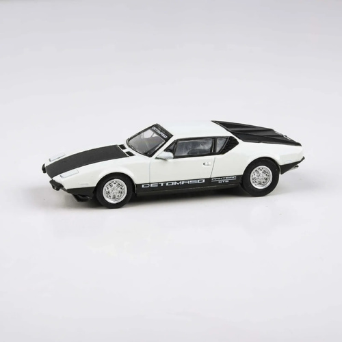 Para64 1/64 1972 De Tomaso Pantera White / Black Diecast Model Car
