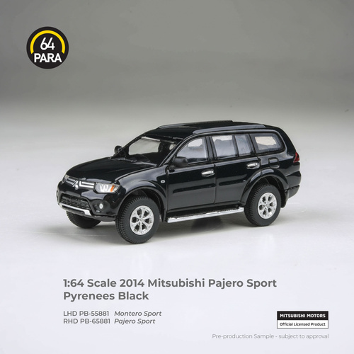 Para64 1/64 2014 Mitsubishi Pajero Sport Pyrenees Black