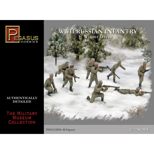 Pegasus 1/72 WWII Russian Infantry Winter Dress (40 piece set)